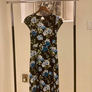 Banana Republic Blue Floral Midi Dress